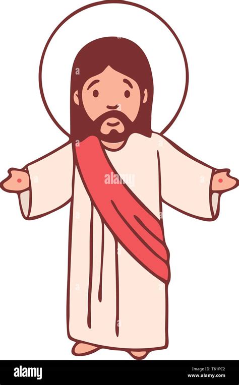 Ilustración vectorial dibujada a mano o un dibujo de Jesucristo bueno ...