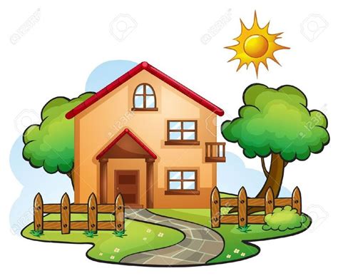 ilustraciones la casa y familia   Buscar con Google | Casas animadas ...