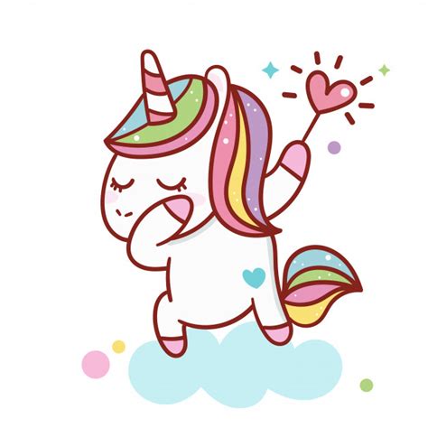 Ilustrador de dibujos animados de unicornio | Vector Premium