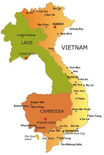 Image result for map of vietnam cambodia and thailand ...