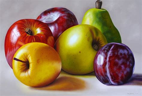 Imágenes Arte Pinturas: Cuadro pintura: Bodegón con frutas