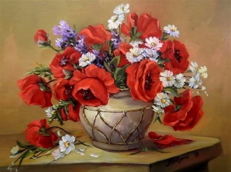 Imágenes Arte Pinturas: Románticas imágenes de flores ...