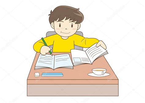 Imágenes: caricatura niño estudiando | Imagen de niño ...