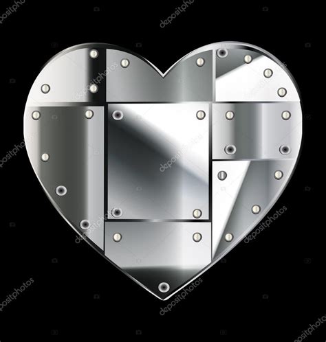 Imágenes: corazon de acero | corazón de acero — Vector de ...