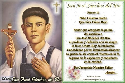 Imágenes de Cecill: Estampita y Oración a San José Sánchez del Río ...