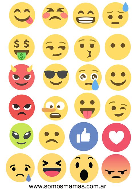 Imágenes de emojis para imprimir, jugar y decorar Emoticones