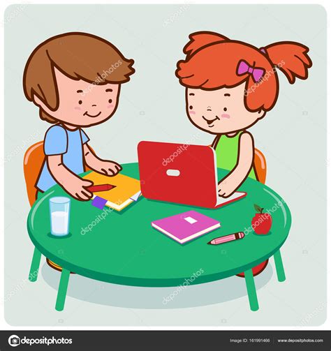 Imagenes De Niños Estudiando Animado : Dos chicos estudiando ...