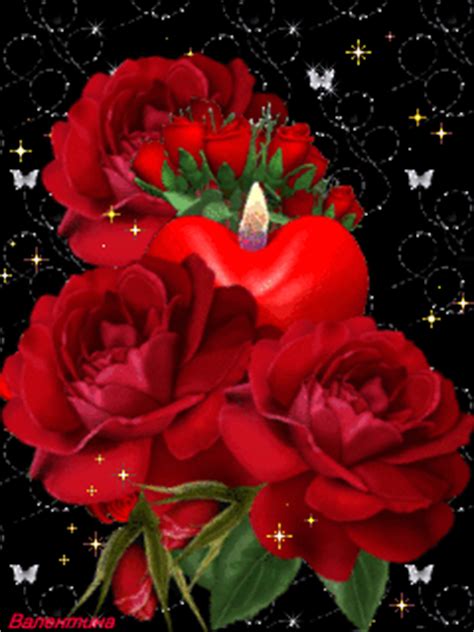 Imágenes De Rosas Brillantes Gif De Amor Con Movimiento