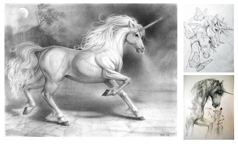 Imágenes de unicornios a lápiz listos para imprimir y ...
