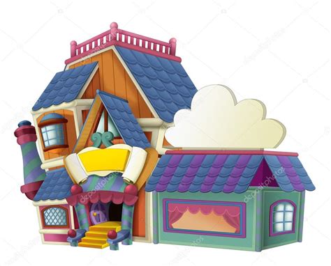 Imágenes: dibujo de una casa para niños | Ilustración de casa   tienda ...