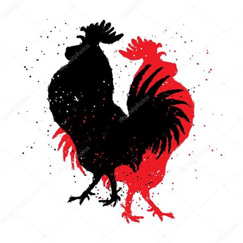 Imágenes: gallos rojos | Gallos rojos y negros — Foto de stock ...