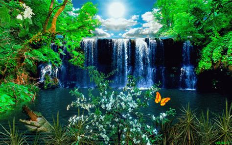 imagenes gif con movimiento de paisajes cascada | Imagem ...