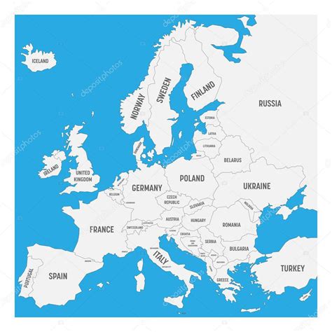 Imágenes: mapa europa paises | Mapa de Europa con nombres ...