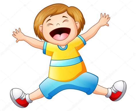 Imágenes: saltar animados | Dibujos animados niño feliz ...