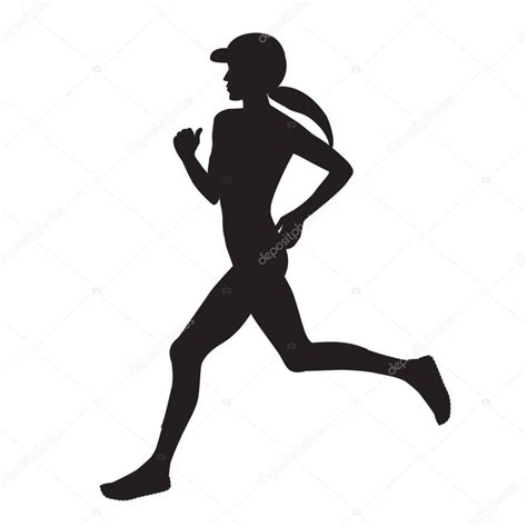 Imágenes: silueta de mujer corriendo dibujo | dibujo deportivo mujer ...