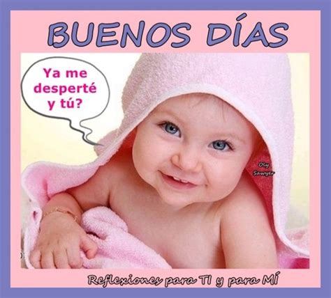 Imágenes tiernas de bebés con frases de “Buenos Días” para ...