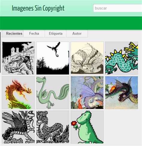 Imágenes y dibujos de dragones sin copyright