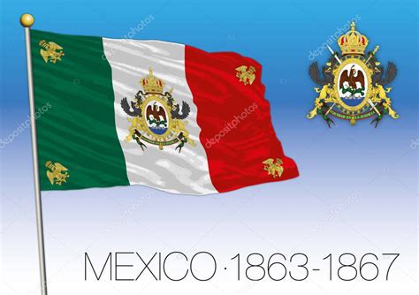 Imperio México Bandera Histórica 1863 1867 México — Archivo Imágenes ...