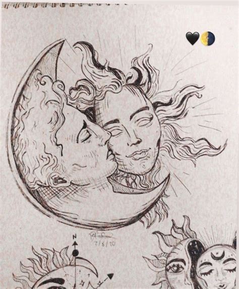 Impossible love in 2021 | Sun and moon drawings ...