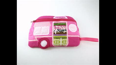 In The Hoop Camper Bag Tutorial | ITH Machine Embroidery ...
