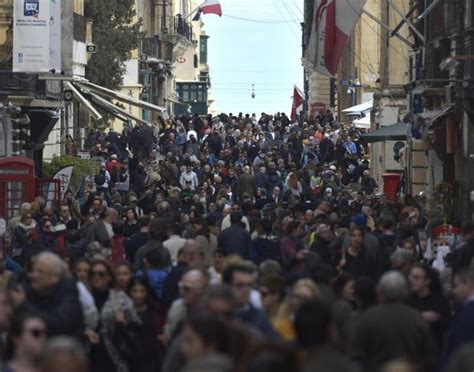 Increase in Malta population more than 15 times that of the EU