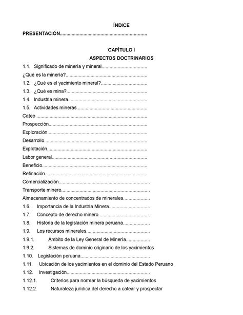 Indice minero by Ediciones Legales E.I.R.L.   issuu