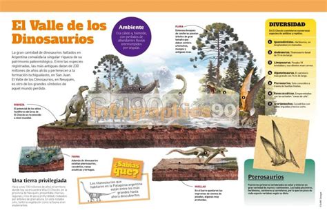 Infografía El Valle De Los Dinosaurios | Infographics90