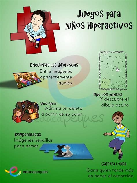 infografías Juegos para niños hiperactivos | Niño ...