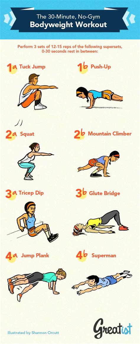 Infographic: A 30 Minute Bodyweight Workout | ACTIVE