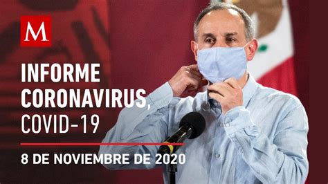 Informe diario por coronavirus en México, 8 de noviembre ...