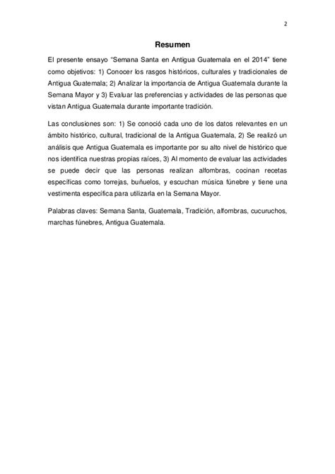 Informe Escrito de la Semana Santa en Antigua Guatemala 2014