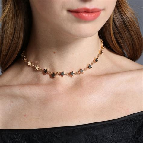 Ingemark Golden Color Star Pendant Collar Chokers Necklace Luxury Maxi ...