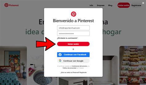 Iniciar sesión en Pinterest en español y entrar gratis Reporte Virtual
