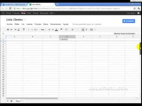 Inmovilizar filas o columnas/Hojas de Cálculo Google Docs ...