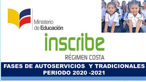 Inscripciones para estudiantes del régimen Costa 2020 2021