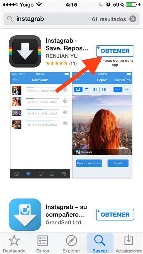 Instagrab: Aplicación para copiar fotos y vídeos de ...