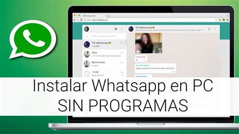 Instalar Whatsapp en PC SIN PROGRAMAS   YouTube