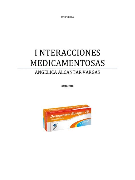 INTERACCIONES MEDICAMENTOSAS | Farmacocinética | Medicamentos con receta