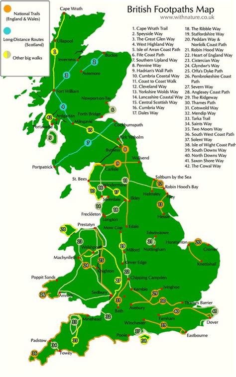 Interactive map of British footpaths, UK. I want to walk ...