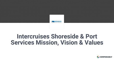 Intercruises Shoreside & Port Services Mission, Vision & Values ...