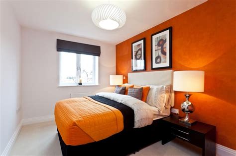 Interior Design Bedroom White and Orange Ideas | Bedroom ...