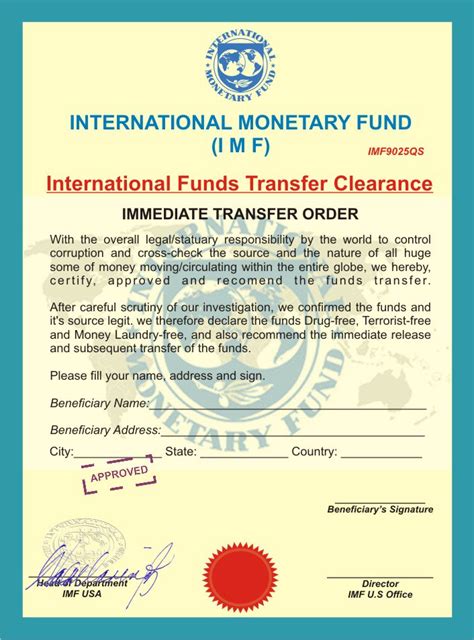 International Monetary Fund Clearance Certificate | TUTORE ...