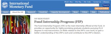 International Monetary Fund Internship Program, USA   ARMACAD