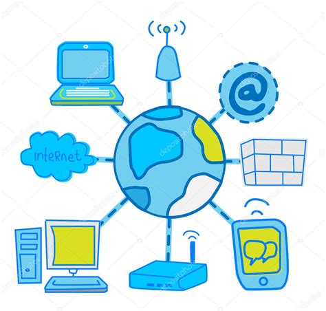 Internet Global Network communication — Stock Vector ...