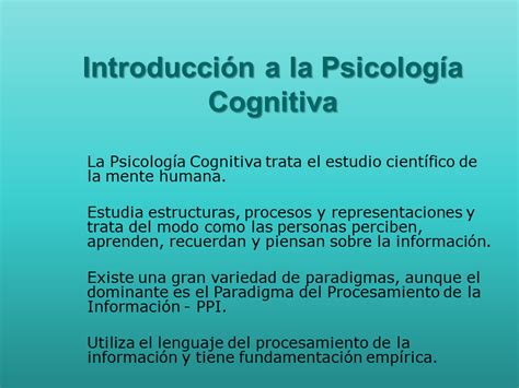 Introducción a la Psicología Cognitiva   Monografias.com