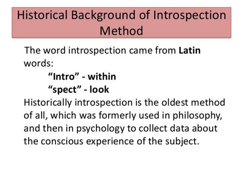 Introspection method presentation