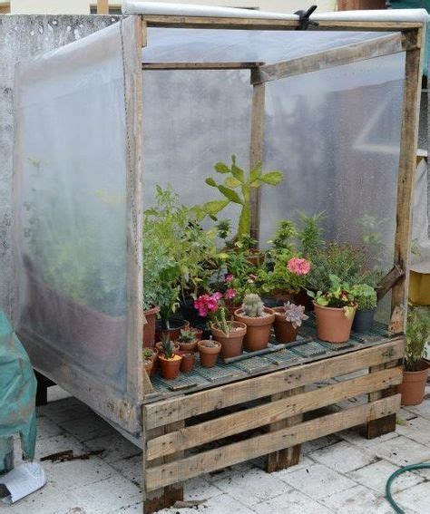 Invernadero con pallets reutilizados | Jardinería de invernadero ...