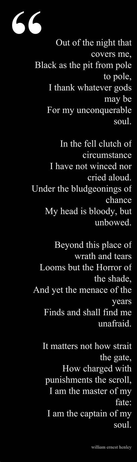 Invictus  This is the poem which sustained Nelson Mandela ...