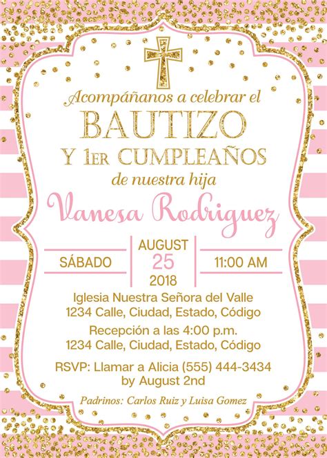 Invitacion Bautizo Niño Editable