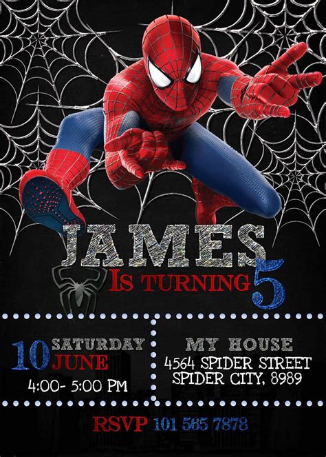 Invitación de cumpleaños de Spiderman spiderman invitación ...